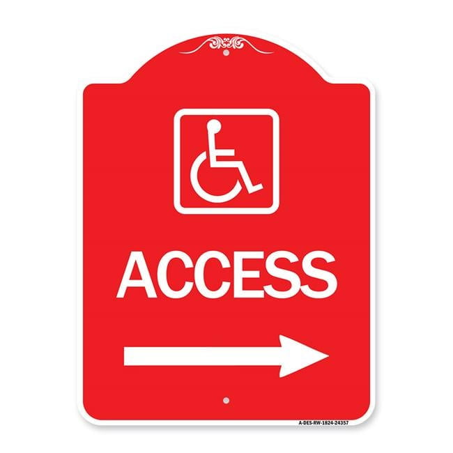 SignMission 18 x 24 in. Designer Series Sign - Access with Updated Isa ...