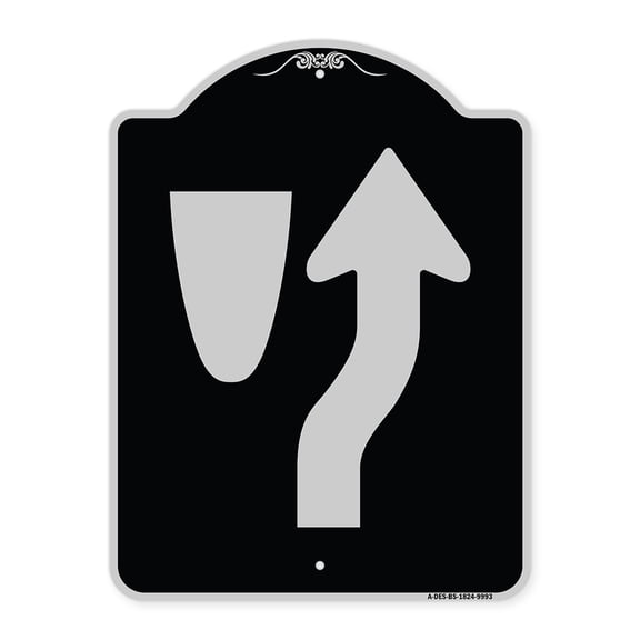 SignMission Designer Series Sign - Beware Of Curb Graphic | Black & Silver 18" X 24" Heavy-Gauge Aluminum Architectural Sign | Protect Your Business & Municipality | Made in the USA