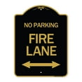 thumbnail image 1 of SignMission Designer Series Sign - Colorado Fire Lane (With Bidirectional Arrow) | Black & Gold 18" X 24" Heavy-Gauge Aluminum Architectural Sign | Protect Your Business | Made in the, 1 of 4