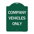 thumbnail image 1 of SignMission A-DES-GW-1824-24242 18 x 24 in. Designer Series Sign - Company Vehicles Only, Green & White, 1 of 4