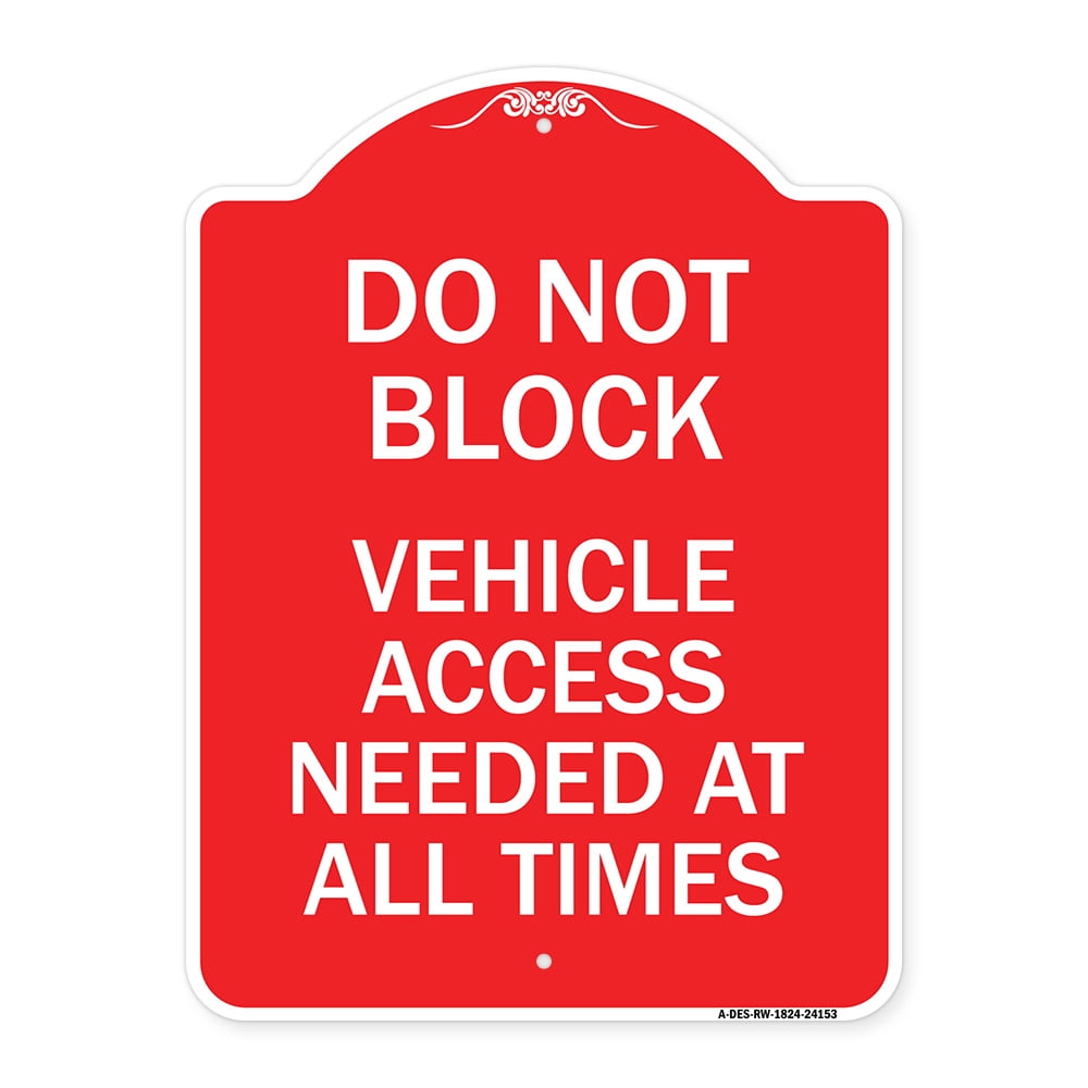 SignMission A-DES-RW-1824-24153 18 x 24 in. Designer Series Sign - Do ...