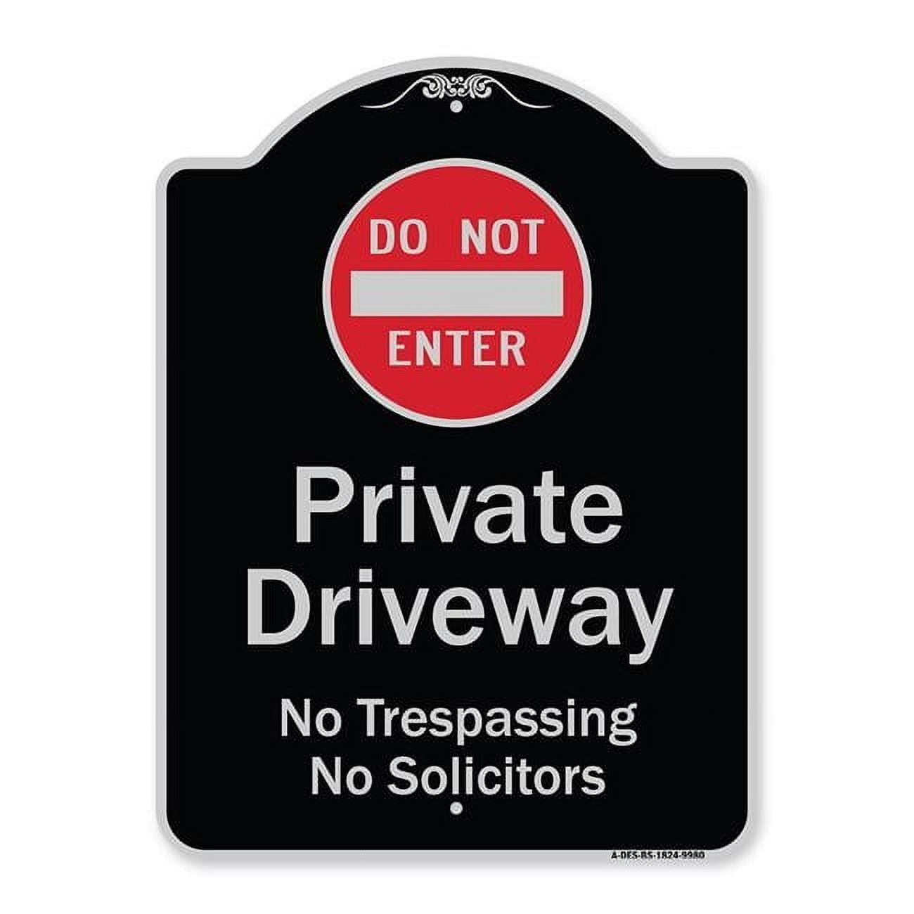 SignMission Designer Series Sign - Do Not Enter Private Driveway No ...