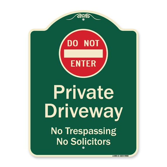 SignMission A-DES-G-1824-9980 18 x 24 in. Designer Series Sign - Do Not ...