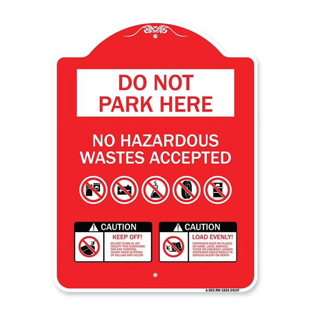 SignMission 18 x 24 in. Designer Series Sign - Do Not Park Here No ...