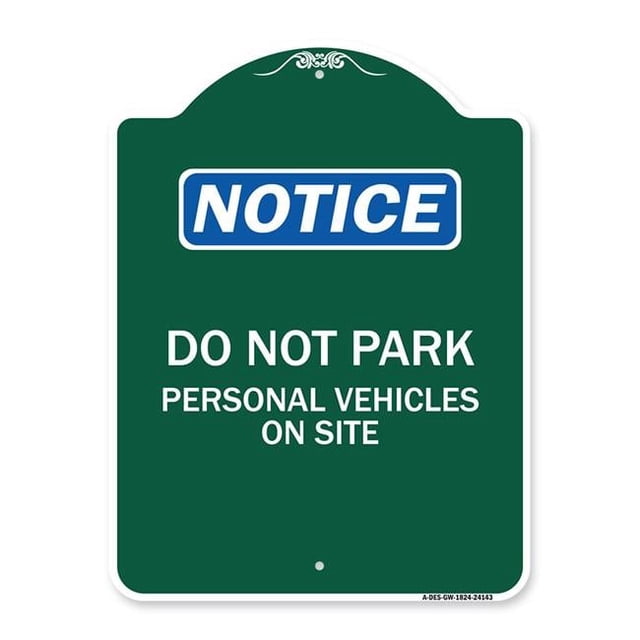 SignMission A-DES-GW-1824-24143 18 x 24 in. Designer Series Sign - Do ...