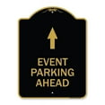 thumbnail image 1 of SignMission  18 x 24 in. Designer Series Sign - Event Parking Ahead, Black & Gold, 1 of 1
