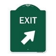 thumbnail image 1 of SignMission  18 x 24 in. Designer Series Sign - Exit Sign Exit with Right Arrow, Green & White, 1 of 1