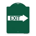 thumbnail image 1 of SignMission  18 x 24 in. Designer Series Sign - Exit with Right Arrow, Green & White, 1 of 1