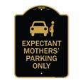 thumbnail image 1 of SignMission Designer Series Sign - Expectant Mothers' Parking Only (With Graphic) | Black & Gold 18" X 24" Heavy-Gauge Aluminum Architectural Sign | Protect Your Business | Made in the, 1 of 4