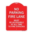 thumbnail image 1 of SignMission A-DES-RW-1824-23997 18 x 24 in. Designer Series Sign - Fire Lane Must Be Accessible At All Time to Fire Trucks, Red & White, 1 of 4