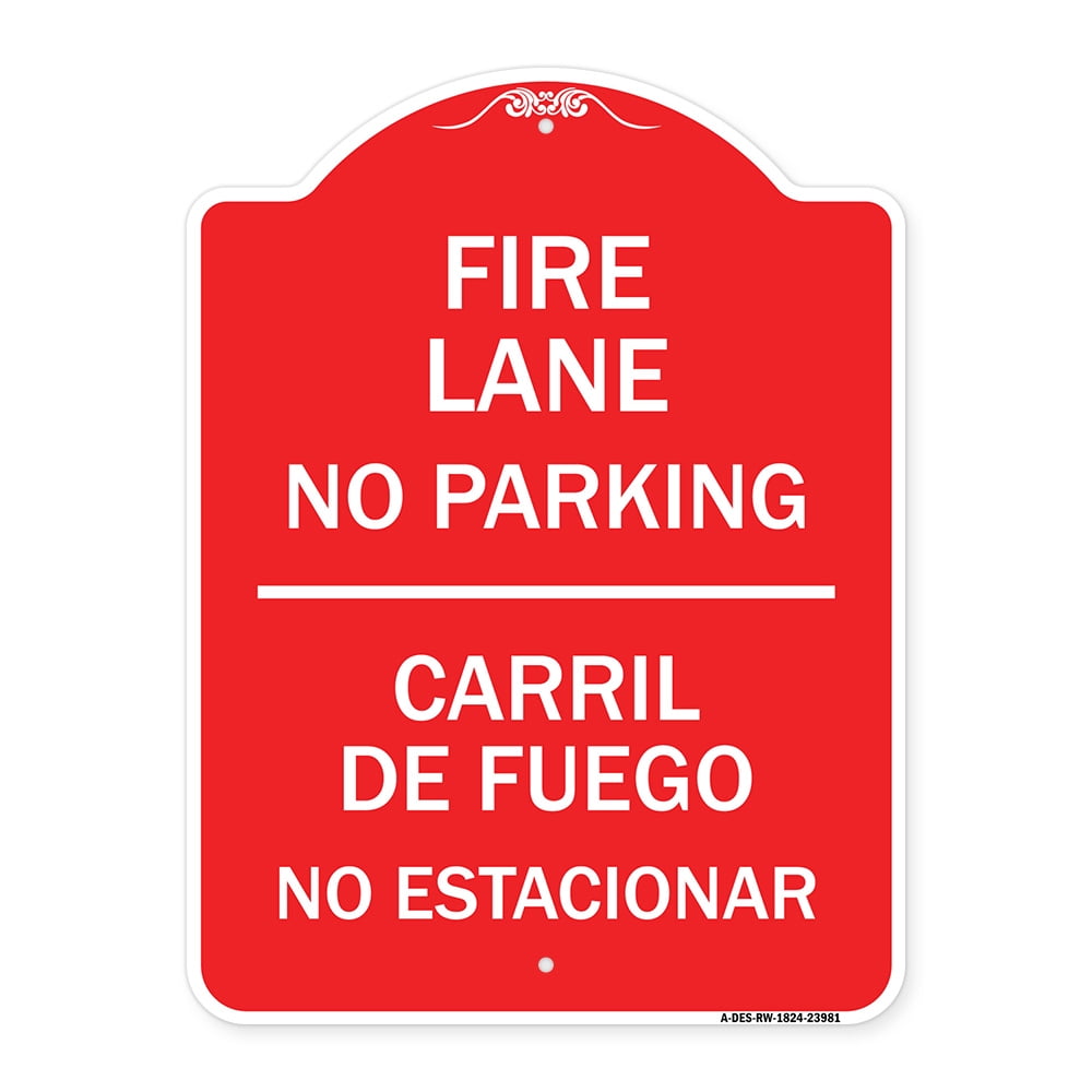 SignMission A-DES-RW-1824-23981 18 x 24 in. Designer Series Sign - Fire ...