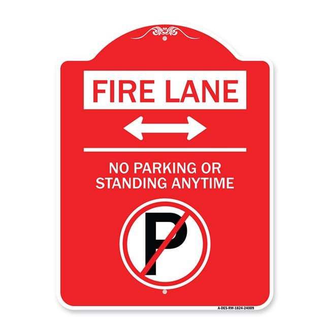 SignMission A-DES-RW-1824-24009 18 x 24 in. Designer Series Sign - Fire ...
