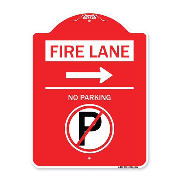 SignMission A-DES-RW-1824-24011 18 x 24 in. Designer Series Sign - Fire ...