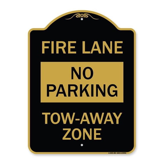 SignMission 18 x 24 in. Designer Series Sign - Fire Lane Sign No ...