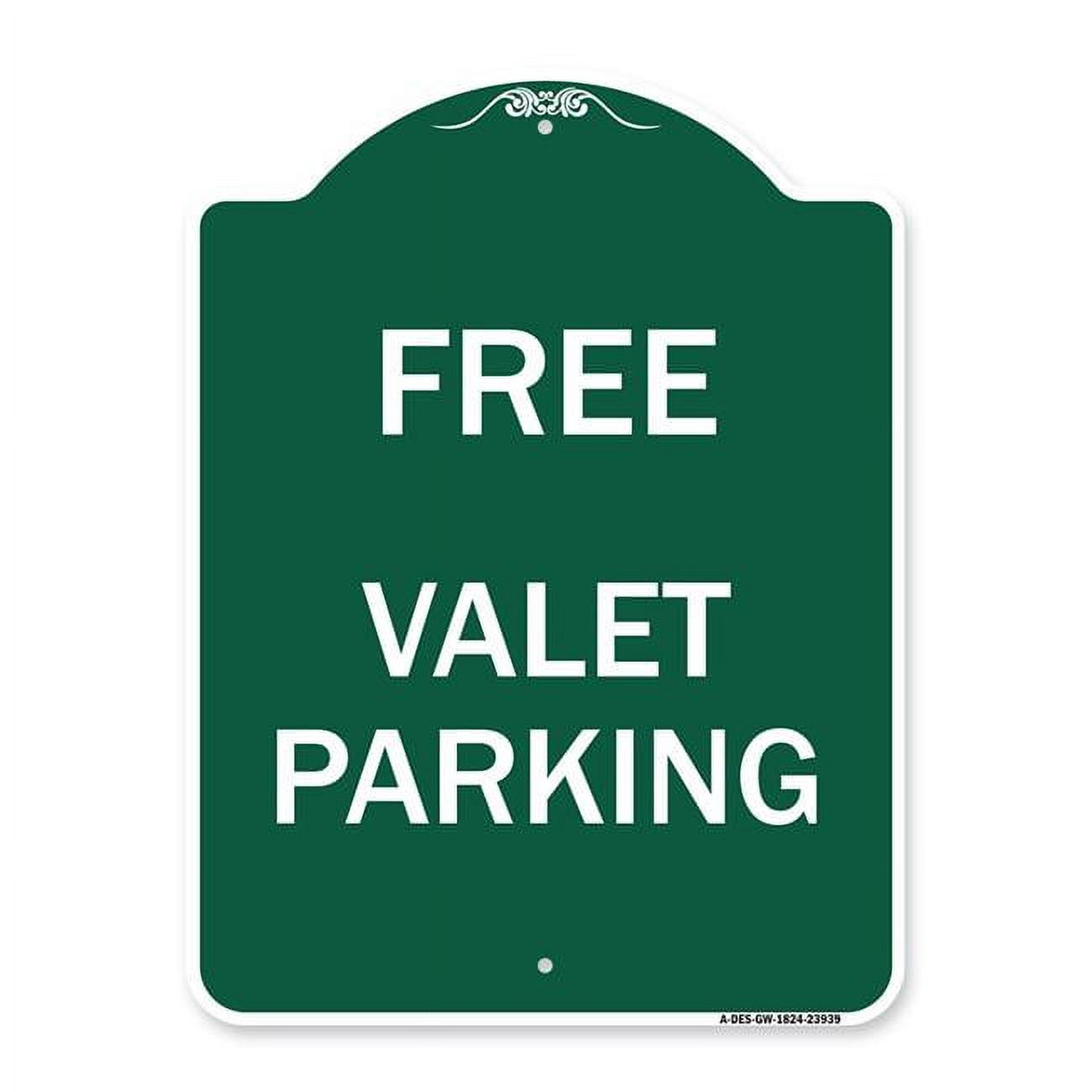 SignMission 18 x 24 in. Designer Series Sign Free Valet Parking