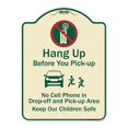 thumbnail image 1 of SignMission  18 x 24 in. Designer Series Sign - Hang-Up Before You Pick-Up, Tan & Green, 1 of 1