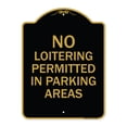 thumbnail image 1 of SignMission A-DES-BG-1824-23842 18 x 24 in. Designer Series Sign - No Loitering Permitted in Parking Areas, Black & Gold, 1 of 4