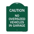 thumbnail image 1 of SignMission A-DES-GW-1824-23821 18 x 24 in. Designer Series Sign - No Oversized Vehicles in Garage, Green & White, 1 of 4
