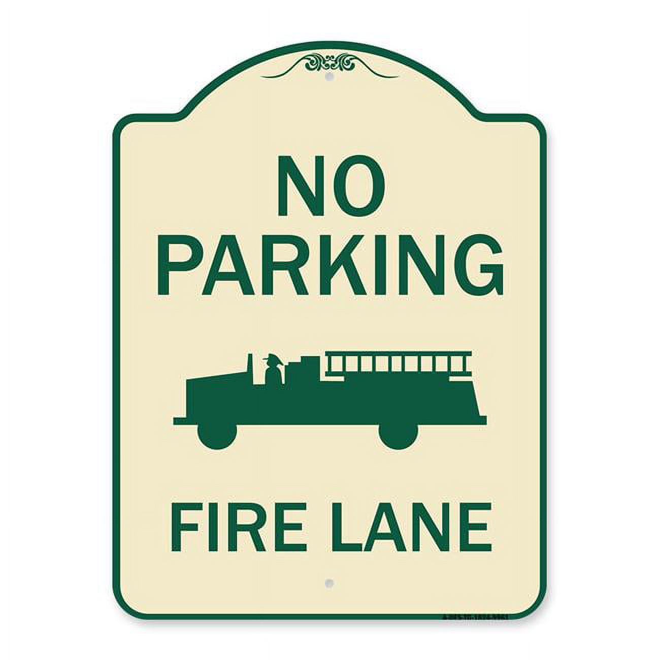 SignMission 18 x 24 in. Designer Series Sign - No Parking Fire Lane ...