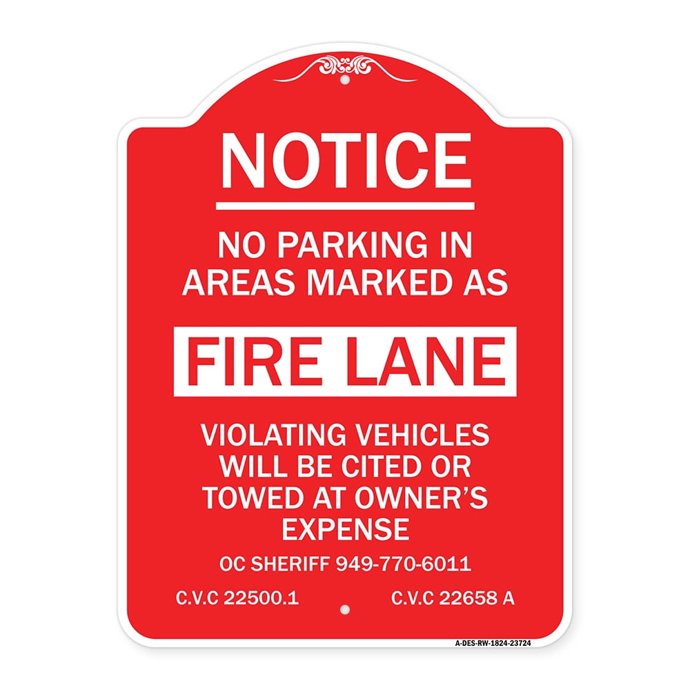 SignMission A-DES-RW-1824-23724 18 x 24 in. Designer Series Sign - No ...
