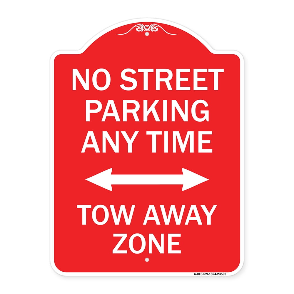 SignMission 18 x 24 in. Designer Series Sign - No Street Parking ...
