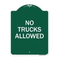 thumbnail image 1 of SignMission A-DES-GW-1824-23419 18 x 24 in. Designer Series Sign - Parking Lot Sign No Trucks Allowed, Green & White, 1 of 4