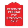 thumbnail image 1 of SignMission A-DES-RW-1824-23354 18 x 24 in. Designer Series Sign - Parking Space Reserved Sign Parking Reserved for Residents Only, Red & White, 1 of 4
