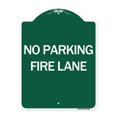 thumbnail image 1 of SignMission A-DES-GW-1824-24610 18 x 24 in. Designer Series Sign - Pavement Stencil No Parking Fire Lane, Green & White, 1 of 4