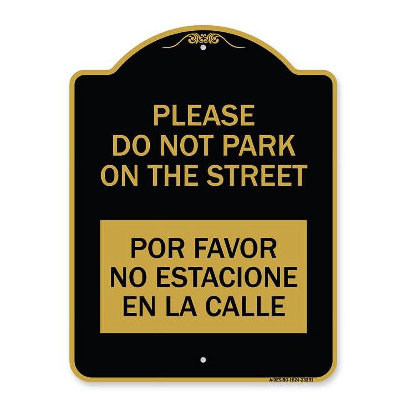 SignMission 18 x 24 in. Designer Series Sign - Please Do Not Park on ...