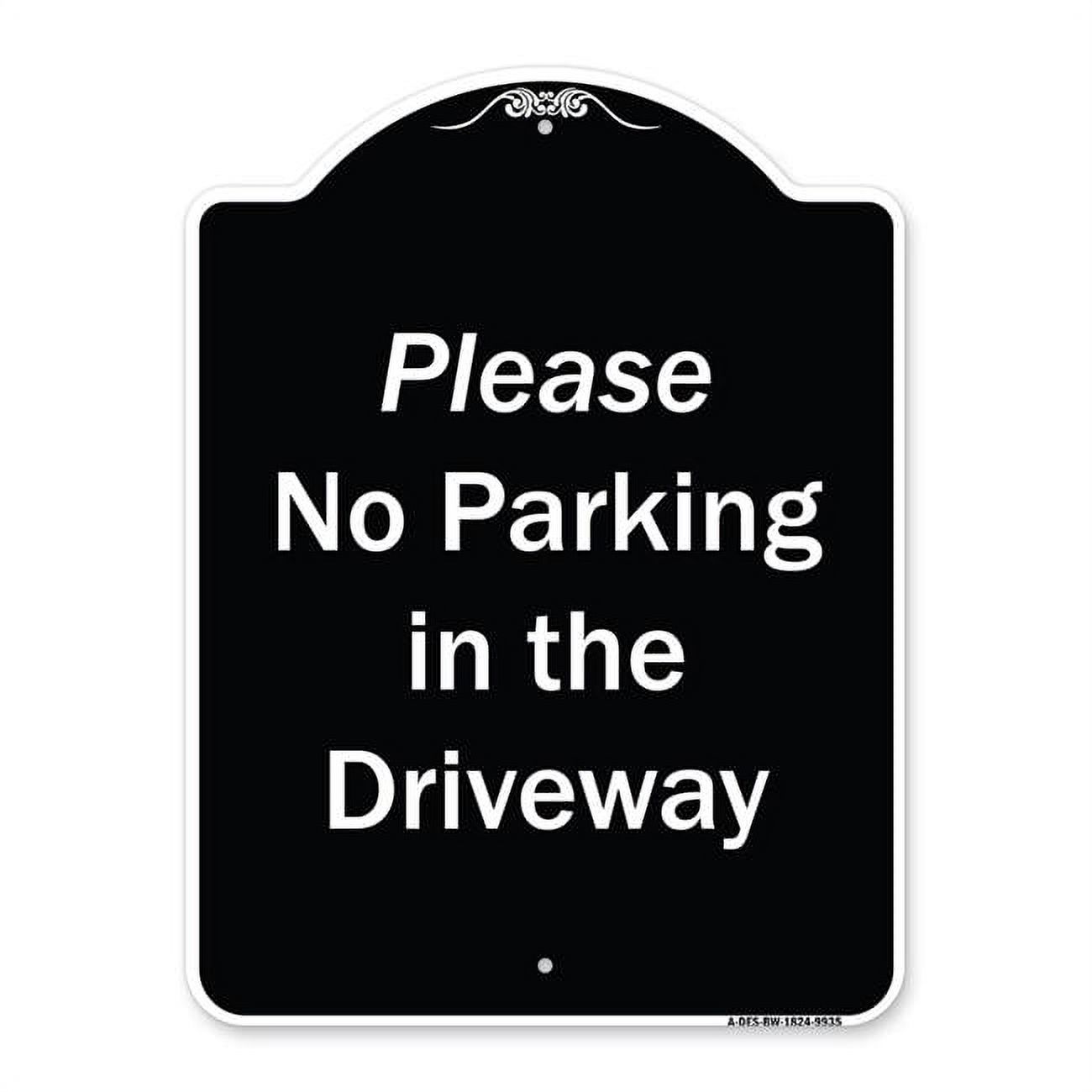SignMission 18 x 24 in. Designer Series Sign - Please No Parking in ...
