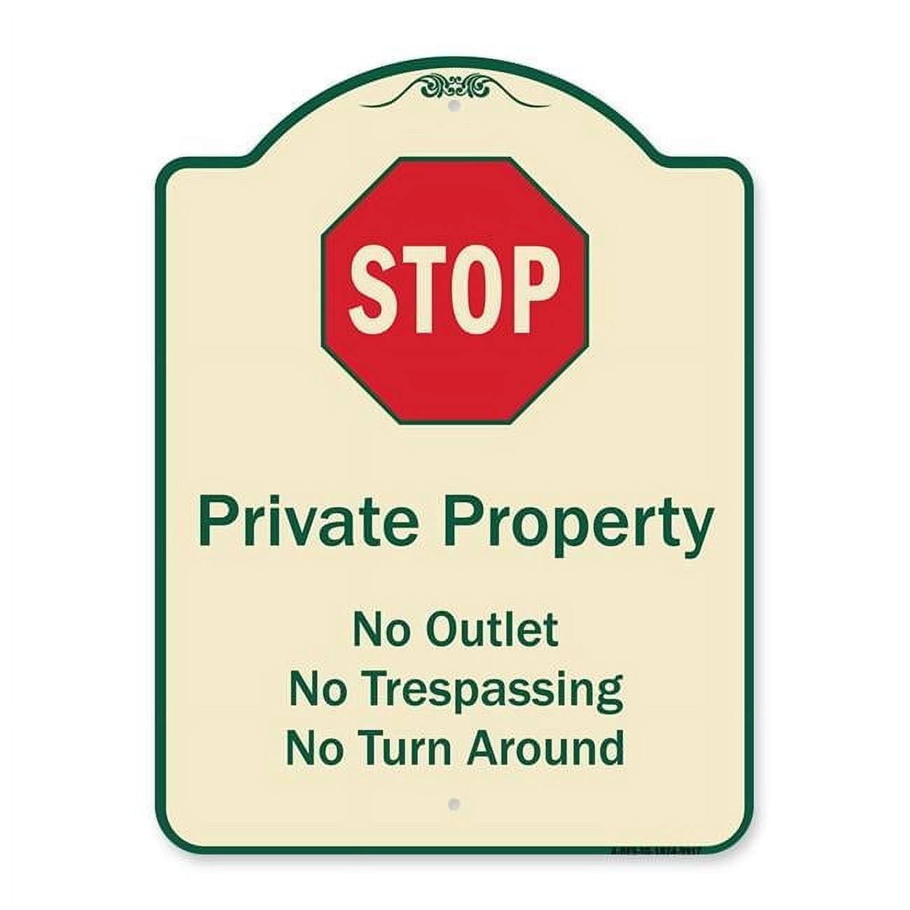 SignMission 18 x 24 in. Designer Series Sign - Private Property No ...