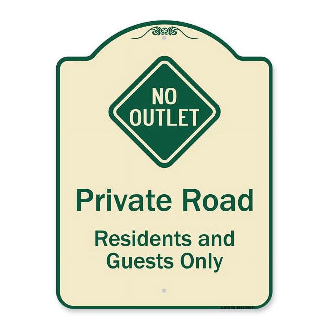SignMission 18 x 24 in. Designer Series Sign - Private Road Residents ...
