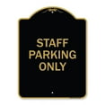 thumbnail image 1 of SignMission  18 x 24 in. Designer Series Sign - Reserved Parking Sign Staff Parking Only, Black & Gold, 1 of 1
