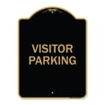 thumbnail image 1 of SignMission  18 x 24 in. Designer Series Sign - Reserved Parking Sign Visitor Parking, Black & Gold, 1 of 1