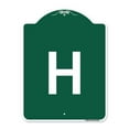 thumbnail image 1 of SignMission  18 x 24 in. Designer Series Sign - Sign with Letter H , Green & White, 1 of 1