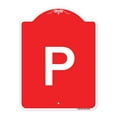 thumbnail image 1 of SignMission A-DES-RW-1824-22934 18 x 24 in. Designer Series Sign - Sign with Letter P , Red & White, 1 of 4
