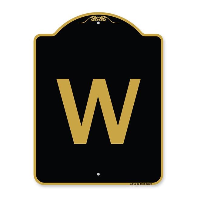 SignMission 18 x 24 in. Designer Series Sign - Sign with Letter W ...