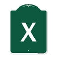 thumbnail image 1 of SignMission  18 x 24 in. Designer Series Sign - Sign with Letter X , Green & White, 1 of 1