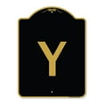 thumbnail image 1 of SignMission  18 x 24 in. Designer Series Sign - Sign with Letter Y , Black & Gold, 1 of 1