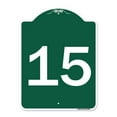 thumbnail image 1 of SignMission  18 x 24 in. Designer Series Sign - Sign with Number 15, Green & White, 1 of 1