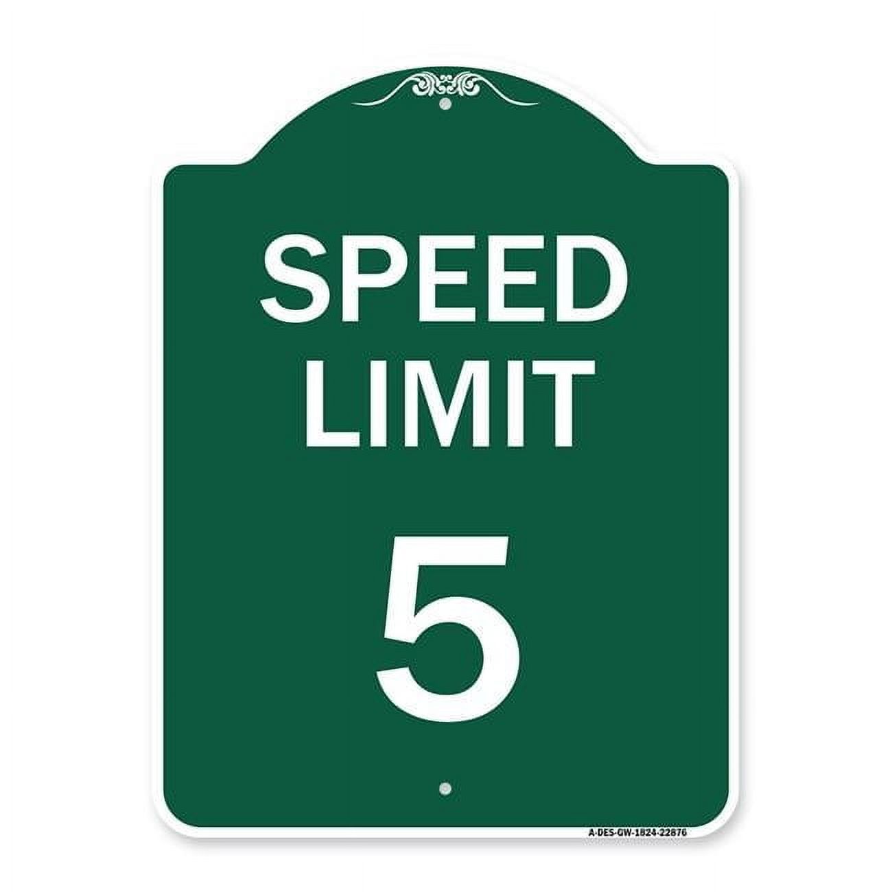 SignMission 18 x 24 in. Designer Series Sign - Speed Regulation Sign ...