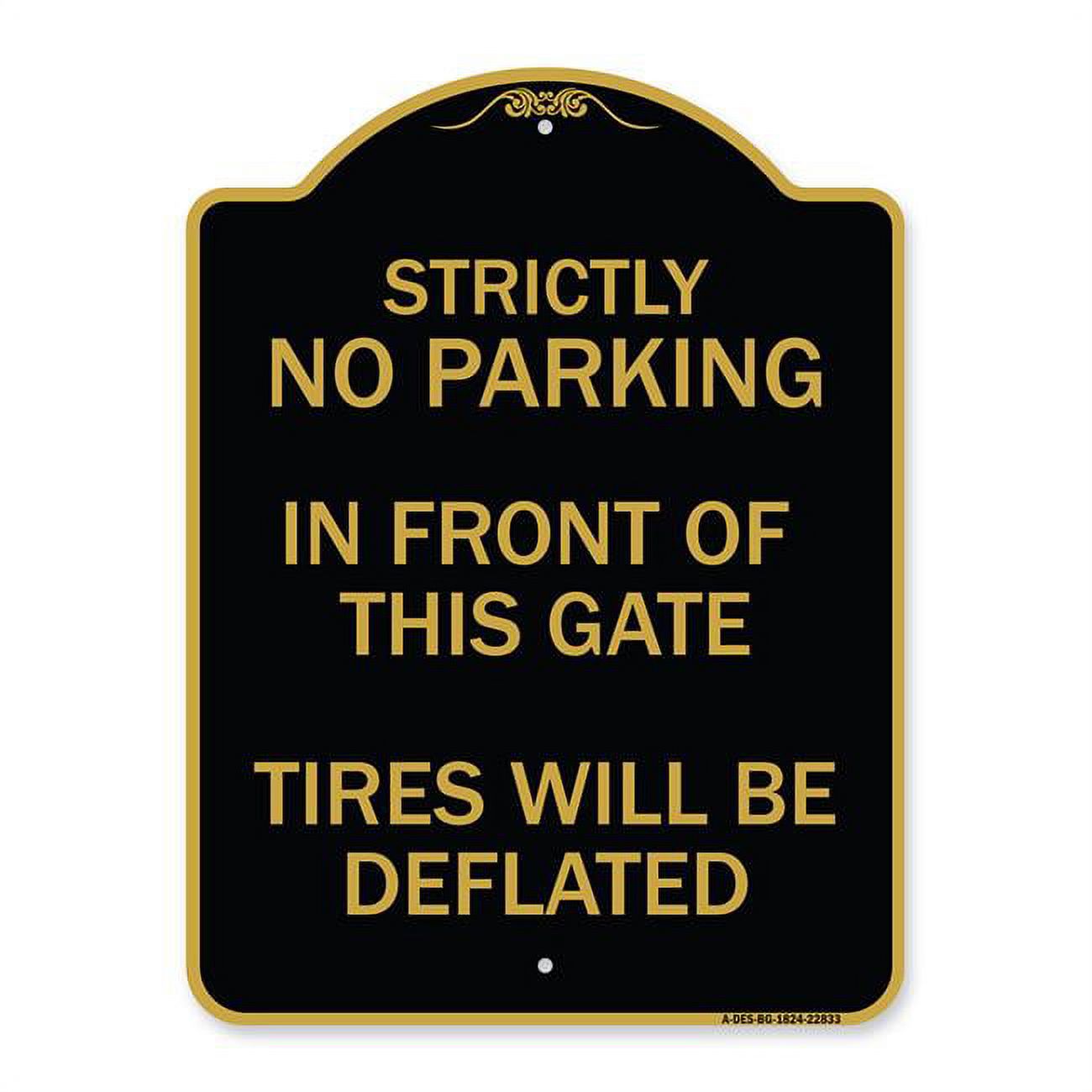 SignMission 18 x 24 in. Designer Series Sign - Strictly No Parking in ...