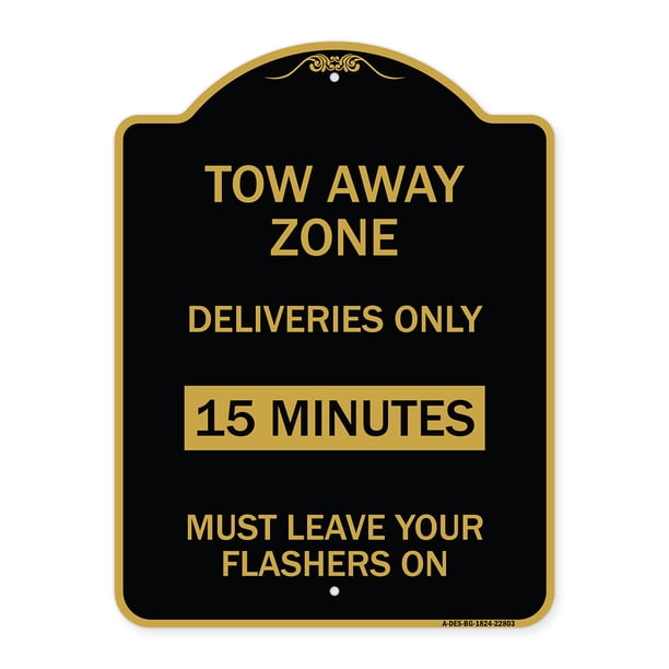 SignMission A-DES-BG-1824-22803 18 x 24 in. Designer Series Sign - Tow ...