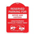 thumbnail image 1 of SignMission A-DES-RW-1824-22774 18 x 24 in. Designer Series Sign - Unauthorized Vehicles Towed Away, Red & White, 1 of 4