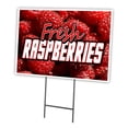 thumbnail image 1 of SignMission C-1824-DS-Fresh Raspberries 18 x 24 in. Outdoor Plastic Window Yard Sign & Stake - Fresh Raspberries, 1 of 3