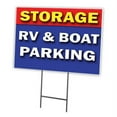 thumbnail image 1 of STORAGE RV & BOAT PARKING 18"x24" Yard Sign & Stake | Advertise Your Business | Stake Included Image On Front Only | Made in The USA, 1 of 3