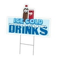 thumbnail image 1 of SignMission  18 x 24 in. Yard Sign & Stake - Ice Cold Drinks 3, 1 of 1