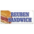 thumbnail image 1 of Reuben Sandwich Banner 18" X 48" Heavy Duty 13 Oz Vinyl Banners with Grommets Single Sided, 1 of 4