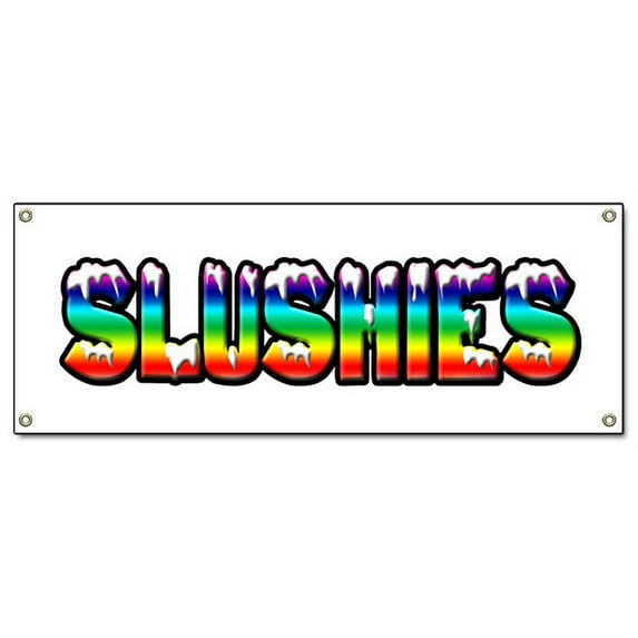 SignMission 18 x 48 in. Slushies Banner Sign