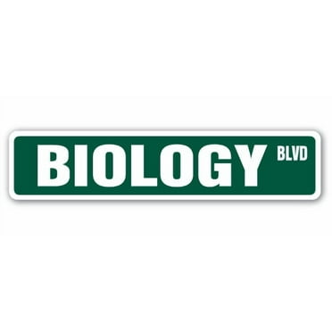 SignMission D-9-SS-BIOLOGY 2 x 9 in. Biology Street Sign